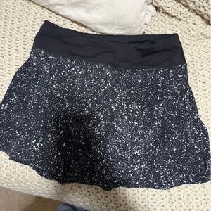 Black and White Speckled Lululemon Tennis Skirt